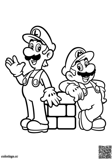 super mario para colorear|mario y luigi para colorear.